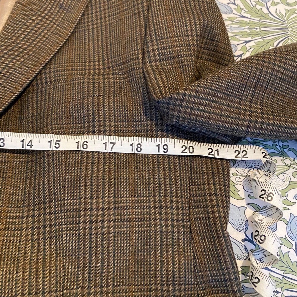 Lauren Ralph Lauren Mens Preppy Houndstooth Wool Blazer Size 42R Office Academia - Picture 2 of 8